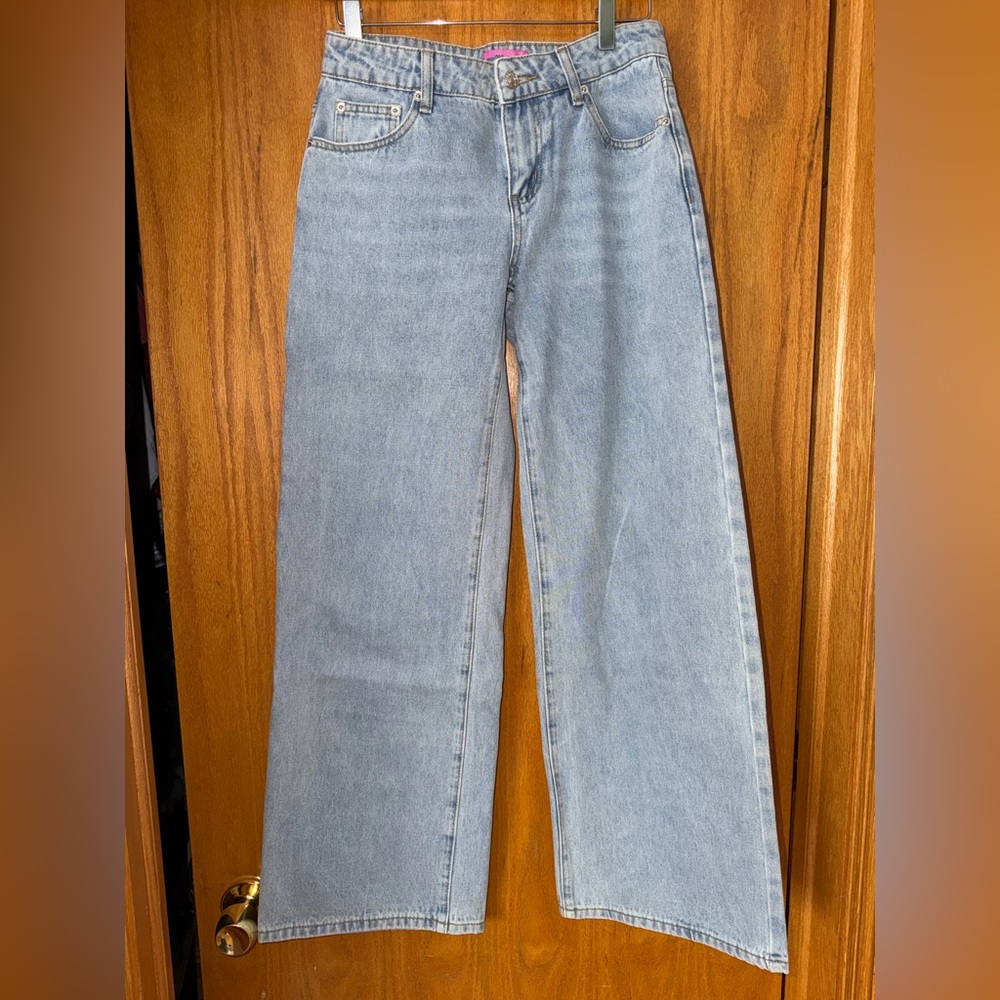 Edikted Low Rise Wide Leg Jeans